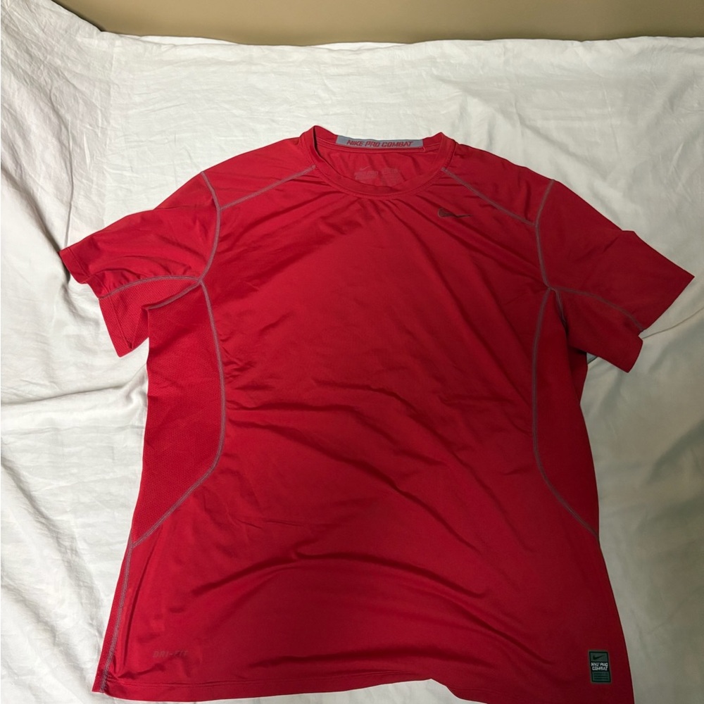 Nike Pro Combat Red Shirt